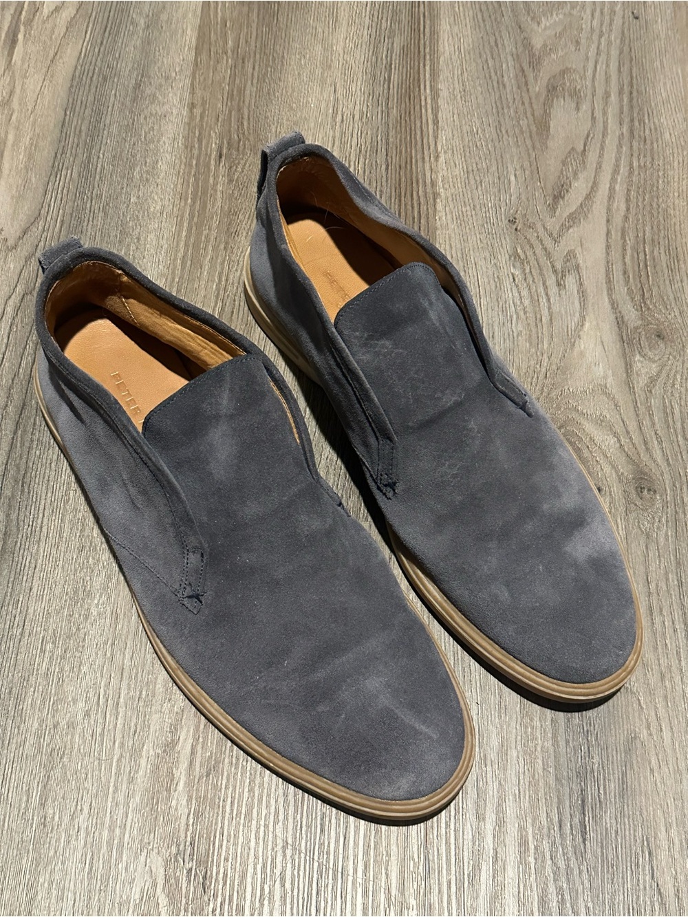 Peter Millar Men's Excursionist Chukka Slip On Shoes Size 9 Blue Suede